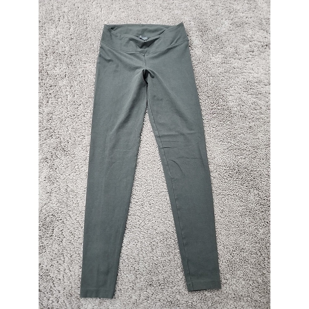 Lilla P Leggings Womens M Gray Seam Detail Slim Low Rise Basic Casual Athleisure